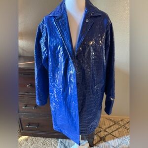 Women’s Tote Raincoat small blue crocodile pattern